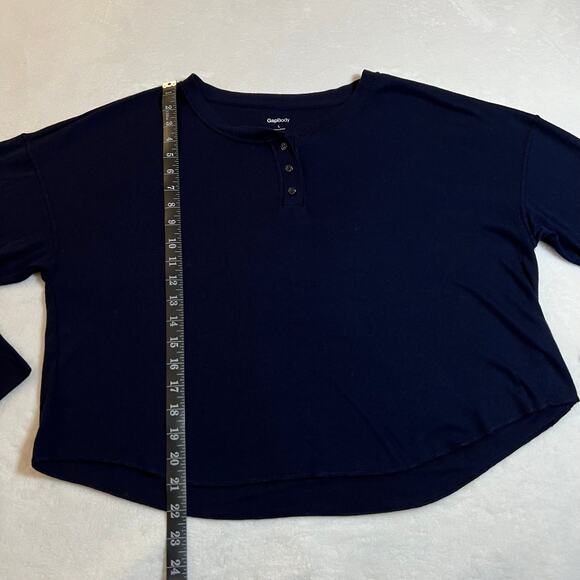 Gap Body Quarter Button Henley Top Size Large Relax Loungewear Casual Pajamas - Picture 8 of 8